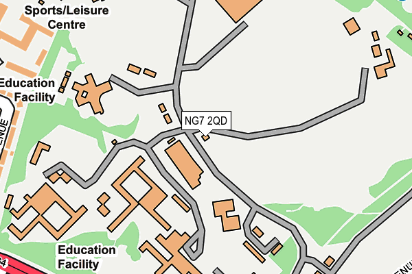 NG7 2QD map - OS OpenMap – Local (Ordnance Survey) NG7 2QD map - OS OpenMap – Local (Ordnance Survey)