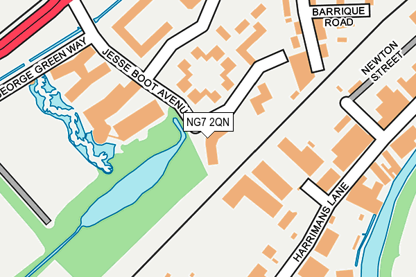 NG7 2QN map - OS OpenMap – Local (Ordnance Survey) NG7 2QN map - OS OpenMap – Local (Ordnance Survey)
