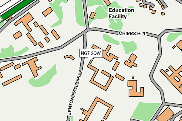 NG7 2QW map - OS OpenMap – Local (Ordnance Survey) NG7 2QW map - OS OpenMap – Local (Ordnance Survey)