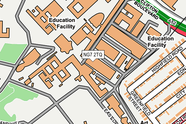NG7 2TQ map - OS OpenMap – Local (Ordnance Survey) NG7 2TQ map - OS OpenMap – Local (Ordnance Survey)