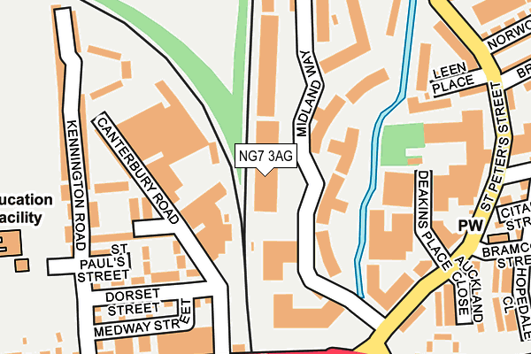 NG7 3AG map - OS OpenMap – Local (Ordnance Survey) NG7 3AG map - OS OpenMap – Local (Ordnance Survey)