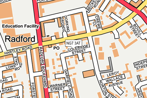 NG7 3AT map - OS OpenMap – Local (Ordnance Survey) NG7 3AT map - OS OpenMap – Local (Ordnance Survey)
