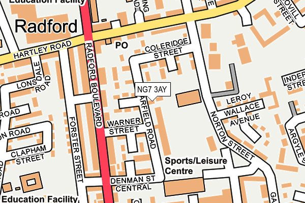 NG7 3AY map - OS OpenMap – Local (Ordnance Survey) NG7 3AY map - OS OpenMap – Local (Ordnance Survey)