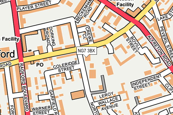 NG7 3BX map - OS OpenMap – Local (Ordnance Survey) NG7 3BX map - OS OpenMap – Local (Ordnance Survey)