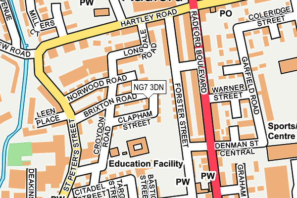 NG7 3DN map - OS OpenMap – Local (Ordnance Survey) NG7 3DN map - OS OpenMap – Local (Ordnance Survey)