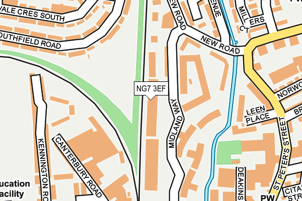 NG7 3EF map - OS OpenMap – Local (Ordnance Survey) NG7 3EF map - OS OpenMap – Local (Ordnance Survey)