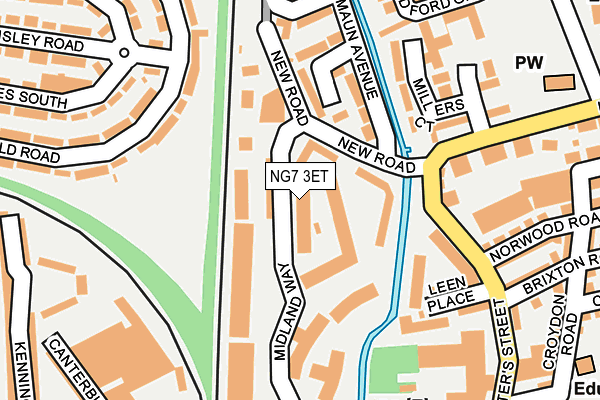 NG7 3ET map - OS OpenMap – Local (Ordnance Survey) NG7 3ET map - OS OpenMap – Local (Ordnance Survey)