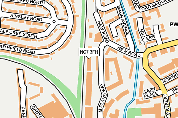NG7 3FH map - OS OpenMap – Local (Ordnance Survey) NG7 3FH map - OS OpenMap – Local (Ordnance Survey)
