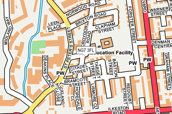 NG7 3FL map - OS OpenMap – Local (Ordnance Survey) NG7 3FL map - OS OpenMap – Local (Ordnance Survey)