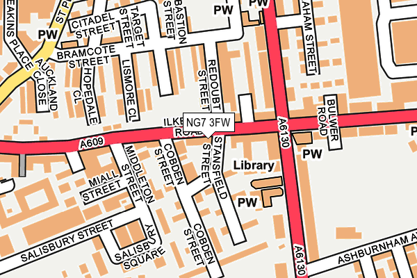 NG7 3FW map - OS OpenMap – Local (Ordnance Survey) NG7 3FW map - OS OpenMap – Local (Ordnance Survey)