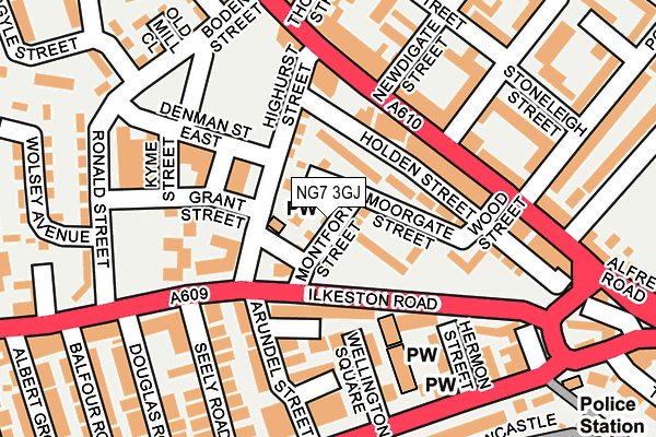 NG7 3GJ map - OS OpenMap – Local (Ordnance Survey) NG7 3GJ map - OS OpenMap – Local (Ordnance Survey)