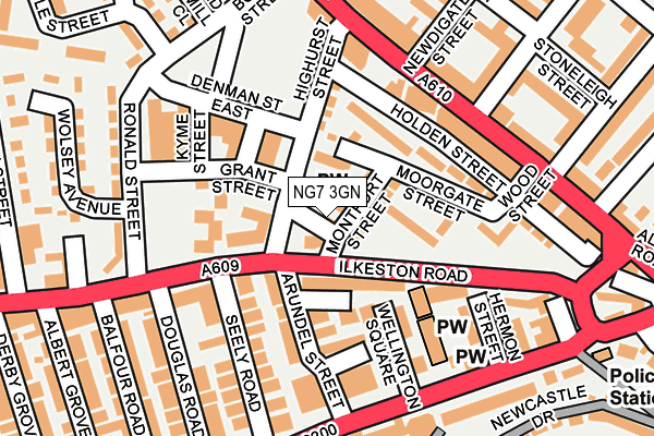 NG7 3GN map - OS OpenMap – Local (Ordnance Survey) NG7 3GN map - OS OpenMap – Local (Ordnance Survey)