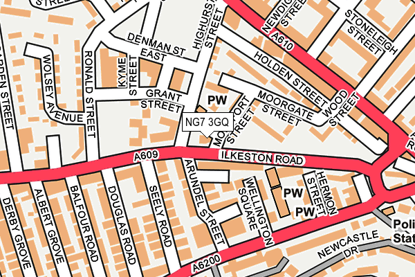 NG7 3GQ map - OS OpenMap – Local (Ordnance Survey) NG7 3GQ map - OS OpenMap – Local (Ordnance Survey)