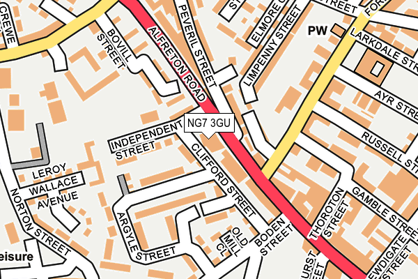 NG7 3GU map - OS OpenMap – Local (Ordnance Survey) NG7 3GU map - OS OpenMap – Local (Ordnance Survey)