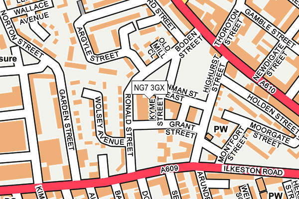NG7 3GX map - OS OpenMap – Local (Ordnance Survey) NG7 3GX map - OS OpenMap – Local (Ordnance Survey)