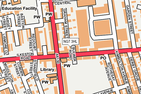 NG7 3HL map - OS OpenMap – Local (Ordnance Survey) NG7 3HL map - OS OpenMap – Local (Ordnance Survey)