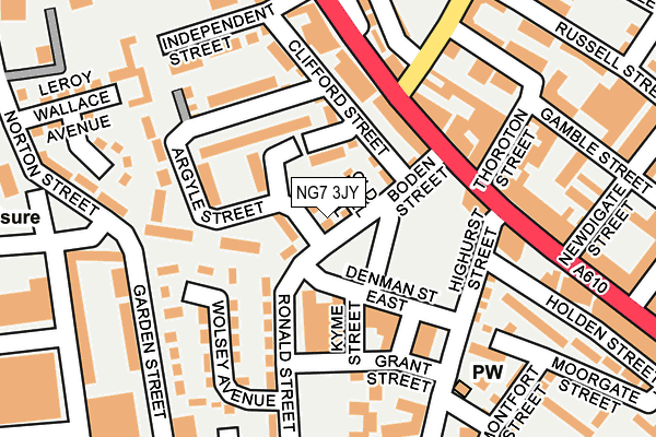 NG7 3JY map - OS OpenMap – Local (Ordnance Survey) NG7 3JY map - OS OpenMap – Local (Ordnance Survey)