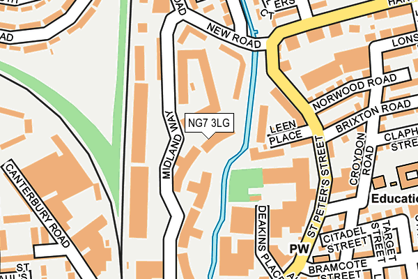 NG7 3LG map - OS OpenMap – Local (Ordnance Survey) NG7 3LG map - OS OpenMap – Local (Ordnance Survey)