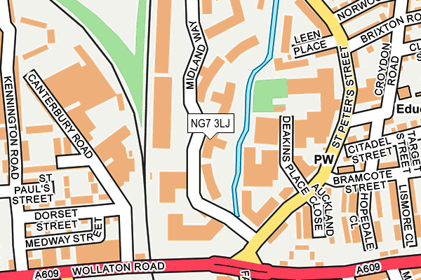 NG7 3LJ map - OS OpenMap – Local (Ordnance Survey) NG7 3LJ map - OS OpenMap – Local (Ordnance Survey)