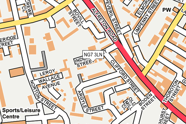 NG7 3LN map - OS OpenMap – Local (Ordnance Survey) NG7 3LN map - OS OpenMap – Local (Ordnance Survey)