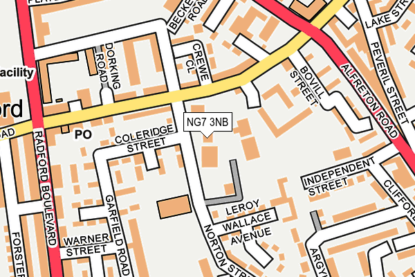 NG7 3NB map - OS OpenMap – Local (Ordnance Survey) NG7 3NB map - OS OpenMap – Local (Ordnance Survey)
