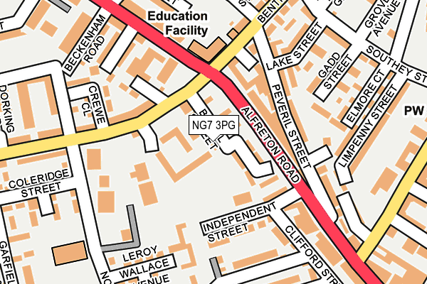 NG7 3PG map - OS OpenMap – Local (Ordnance Survey) NG7 3PG map - OS OpenMap – Local (Ordnance Survey)