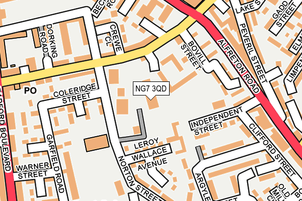 NG7 3QD map - OS OpenMap – Local (Ordnance Survey) NG7 3QD map - OS OpenMap – Local (Ordnance Survey)