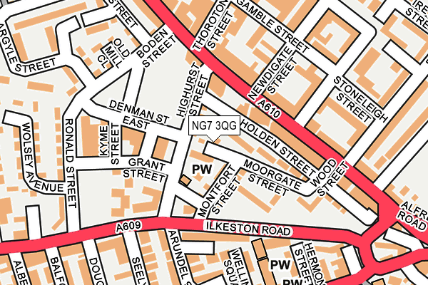 NG7 3QG map - OS OpenMap – Local (Ordnance Survey) NG7 3QG map - OS OpenMap – Local (Ordnance Survey)