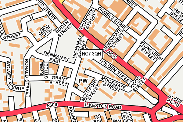 NG7 3QH map - OS OpenMap – Local (Ordnance Survey) NG7 3QH map - OS OpenMap – Local (Ordnance Survey)