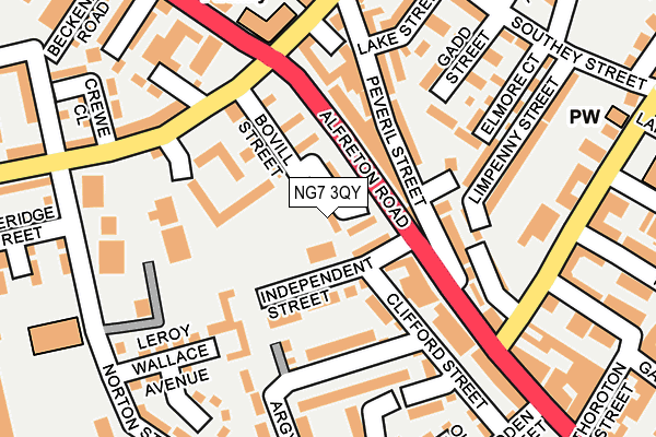 NG7 3QY map - OS OpenMap – Local (Ordnance Survey) NG7 3QY map - OS OpenMap – Local (Ordnance Survey)
