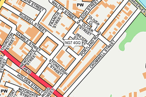 NG7 4GQ map - OS OpenMap – Local (Ordnance Survey) NG7 4GQ map - OS OpenMap – Local (Ordnance Survey)