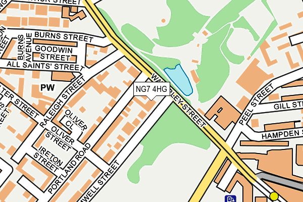 NG7 4HG map - OS OpenMap – Local (Ordnance Survey) NG7 4HG map - OS OpenMap – Local (Ordnance Survey)