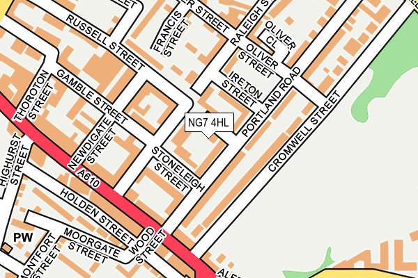 NG7 4HL map - OS OpenMap – Local (Ordnance Survey) NG7 4HL map - OS OpenMap – Local (Ordnance Survey)