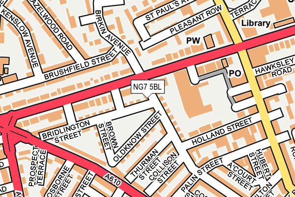 NG7 5BL map - OS OpenMap – Local (Ordnance Survey) NG7 5BL map - OS OpenMap – Local (Ordnance Survey)