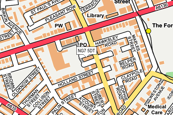 NG7 5DT map - OS OpenMap – Local (Ordnance Survey) NG7 5DT map - OS OpenMap – Local (Ordnance Survey)