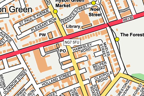 NG7 5FU map - OS OpenMap – Local (Ordnance Survey) NG7 5FU map - OS OpenMap – Local (Ordnance Survey)