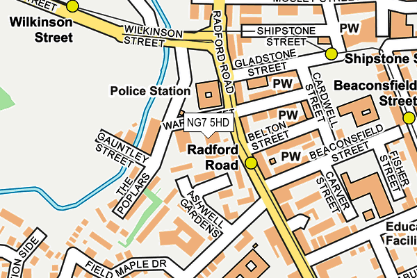 NG7 5HD map - OS OpenMap – Local (Ordnance Survey) NG7 5HD map - OS OpenMap – Local (Ordnance Survey)