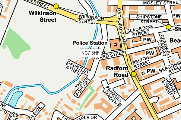 NG7 5HF map - OS OpenMap – Local (Ordnance Survey) NG7 5HF map - OS OpenMap – Local (Ordnance Survey)