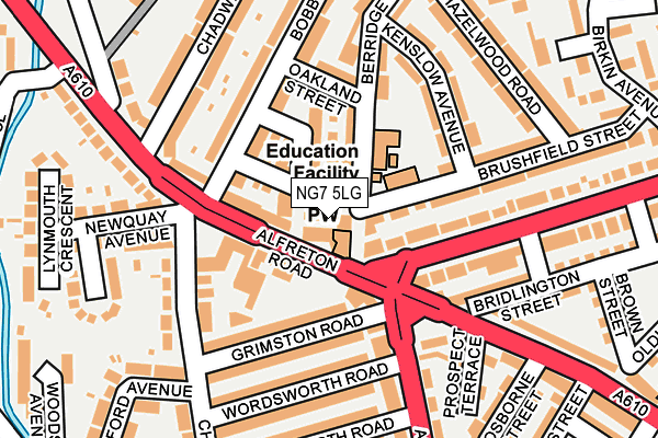 NG7 5LG map - OS OpenMap – Local (Ordnance Survey) NG7 5LG map - OS OpenMap – Local (Ordnance Survey)