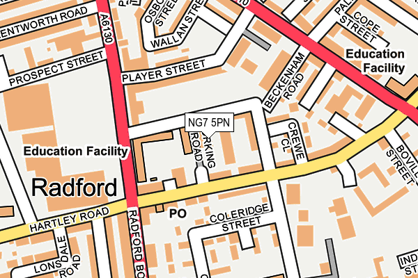 NG7 5PN map - OS OpenMap – Local (Ordnance Survey) NG7 5PN map - OS OpenMap – Local (Ordnance Survey)