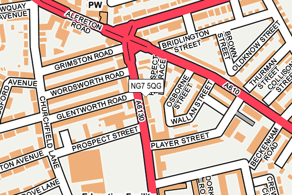 NG7 5QG map - OS OpenMap – Local (Ordnance Survey) NG7 5QG map - OS OpenMap – Local (Ordnance Survey)