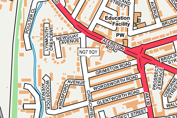 NG7 5QY map - OS OpenMap – Local (Ordnance Survey) NG7 5QY map - OS OpenMap – Local (Ordnance Survey)
