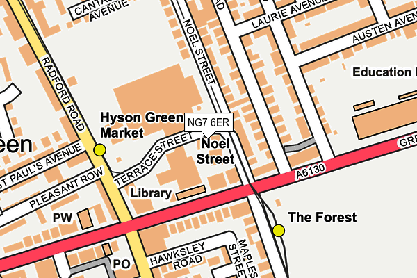 NG7 6ER map - OS OpenMap – Local (Ordnance Survey) NG7 6ER map - OS OpenMap – Local (Ordnance Survey)