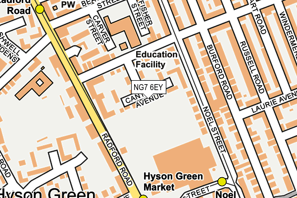 NG7 6EY map - OS OpenMap – Local (Ordnance Survey) NG7 6EY map - OS OpenMap – Local (Ordnance Survey)