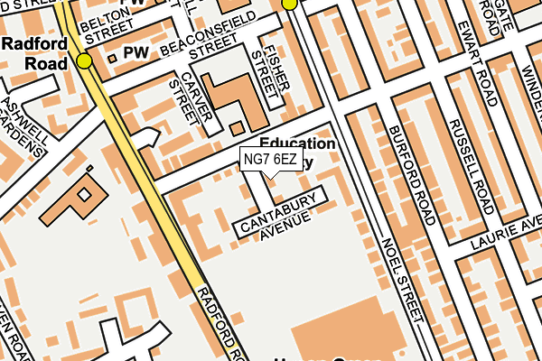NG7 6EZ map - OS OpenMap – Local (Ordnance Survey) NG7 6EZ map - OS OpenMap – Local (Ordnance Survey)