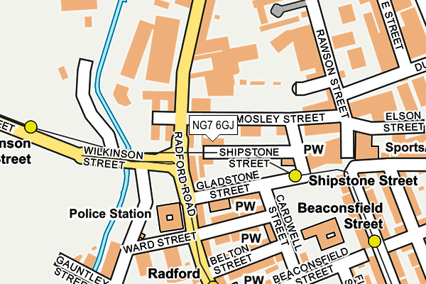 NG7 6GJ map - OS OpenMap – Local (Ordnance Survey) NG7 6GJ map - OS OpenMap – Local (Ordnance Survey)