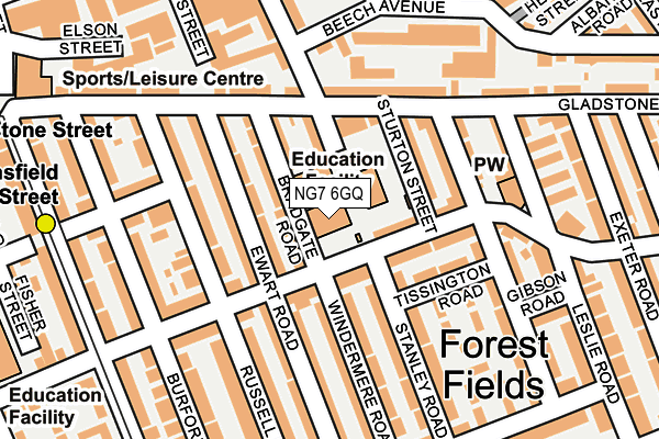 NG7 6GQ map - OS OpenMap – Local (Ordnance Survey) NG7 6GQ map - OS OpenMap – Local (Ordnance Survey)