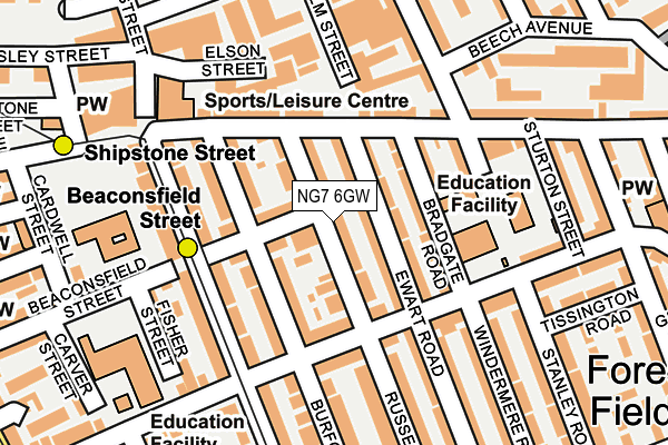 NG7 6GW map - OS OpenMap – Local (Ordnance Survey) NG7 6GW map - OS OpenMap – Local (Ordnance Survey)