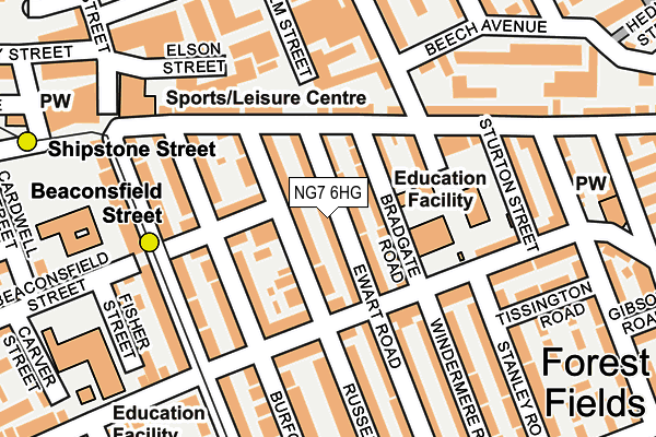 NG7 6HG map - OS OpenMap – Local (Ordnance Survey) NG7 6HG map - OS OpenMap – Local (Ordnance Survey)