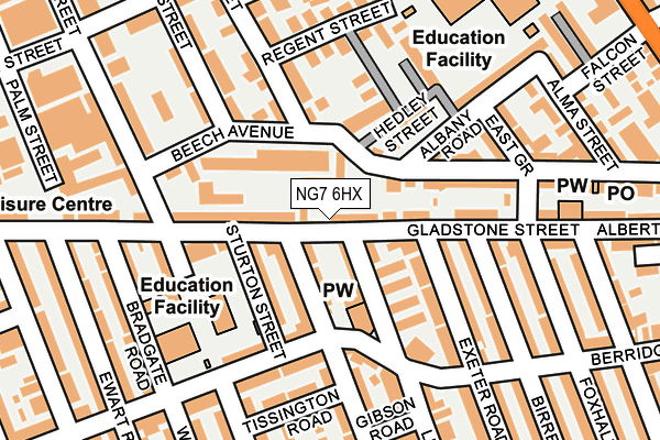 NG7 6HX map - OS OpenMap – Local (Ordnance Survey) NG7 6HX map - OS OpenMap – Local (Ordnance Survey)